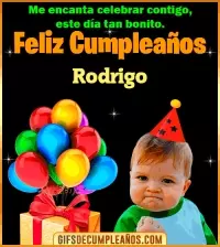 GIF Meme de Niño Feliz Cumpleaños Rodrigo